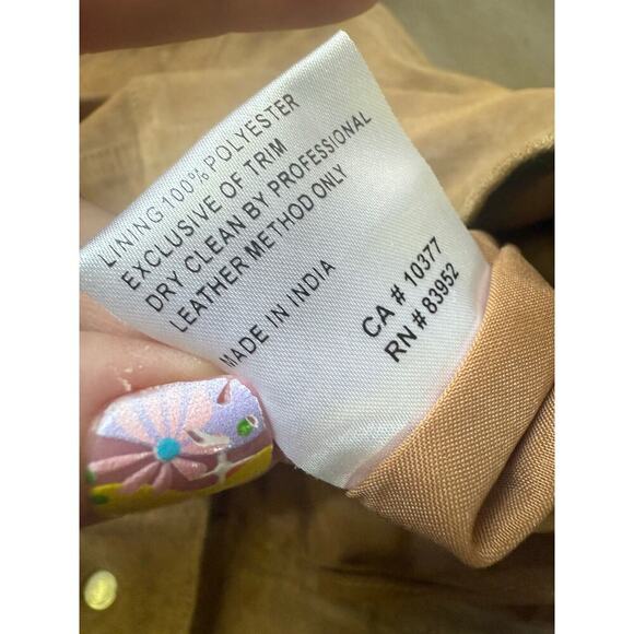 Margaret Godfrey vintage lined suede beaded floral pants women’s 12 - Picture 8 of 11